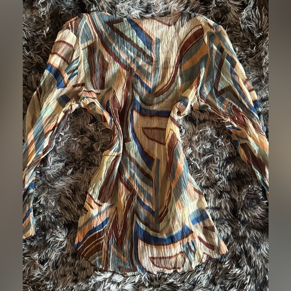 Akkriti Women’s Bohemian Y2K Lightweight Sequin Tunic Top Size L - Picture 6 of 10